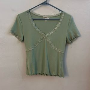 Light green short sleeve top